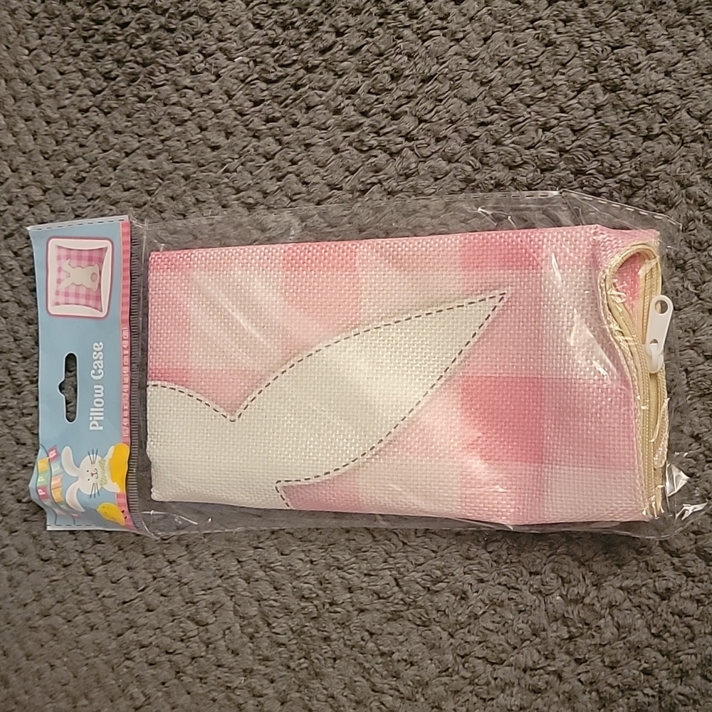 Spring bunny pillow case.